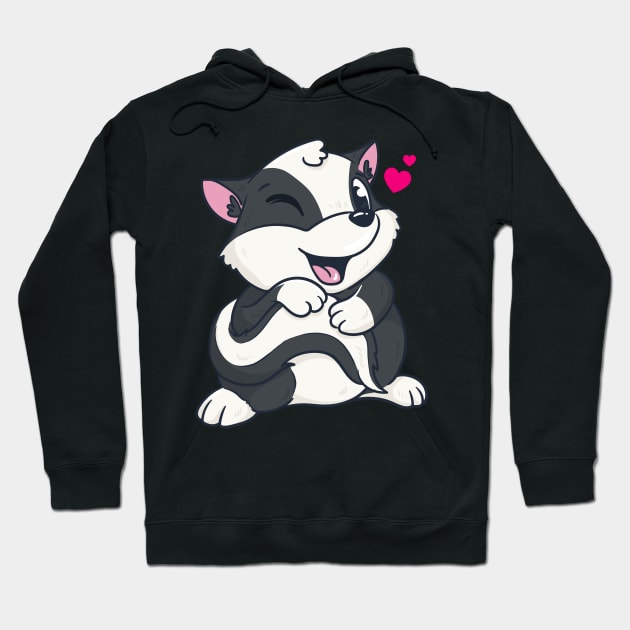 Baby Skunk Cute Hoodie by E